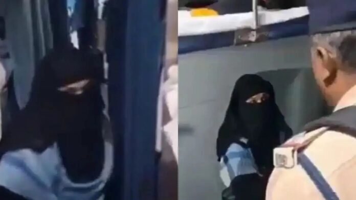 मुंबई लोकल में बुर्का पहने महिला का हंगामा: बोली- काट दूंगी टुकड़े-टुकड़े, टिकट पीएम से पूछो!
