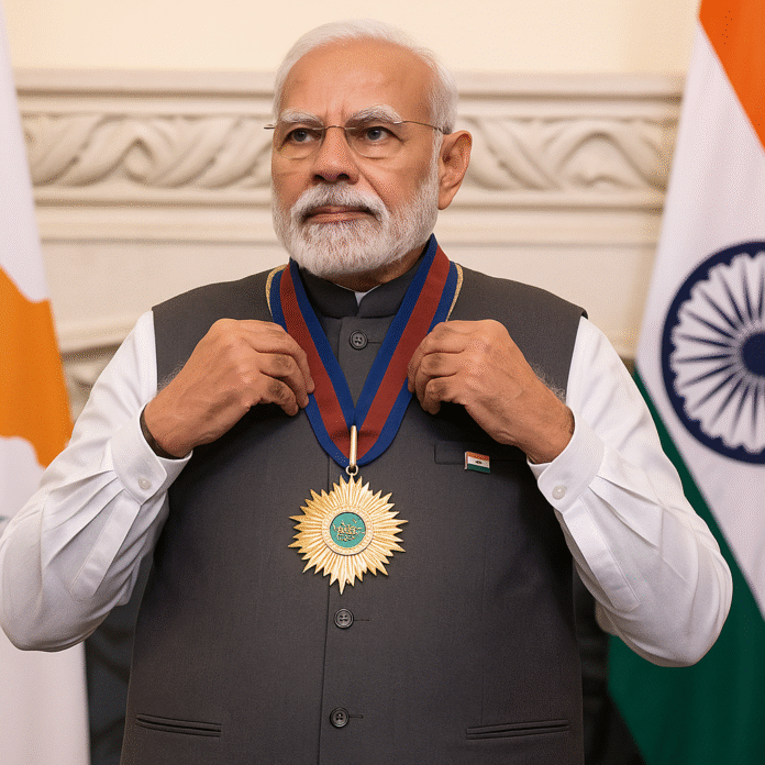 PM मोदी को साइप्रस का सर्वोच्च सम्मान | बोले- ये 140 करोड़ भारतीयों का सम्मान है ,PICS-AI